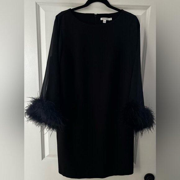 Chico's Dresses & Skirts - “LBD” with feather cuff detail, size 14.  LIKE NEW, only worn 1x